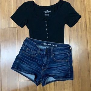 Sexy and Black American Eagle Bodysuit